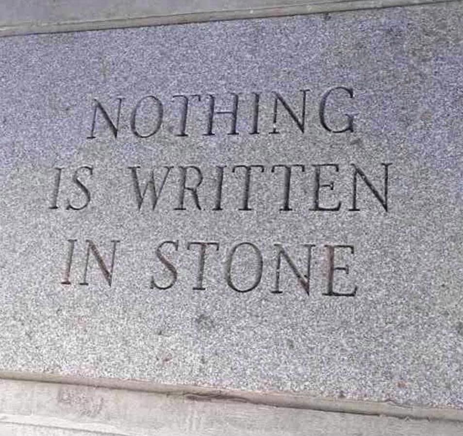 set in stone